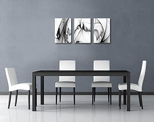 415du2Mi9vL. AC  - Black and White Abstract Line Art Canvas Print Painting Modern Wall Decor Artwork