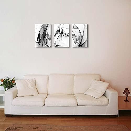 417Rg23VgIL. AC  - Black and White Abstract Line Art Canvas Print Painting Modern Wall Decor Artwork