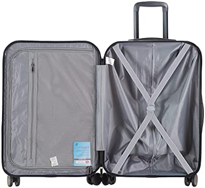 4180Q cyW7S. AC  - GinzaTravel Hardside Spinner, Carry-On, Wear-resistant, scratch-resistant Suitcase Luggage with Wheels (3-piece Set, White)
