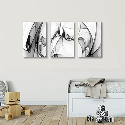 41C6Le9DTYL. AC  - Black and White Abstract Line Art Canvas Print Painting Modern Wall Decor Artwork