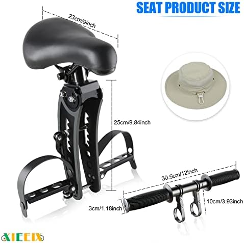 41CYxnutyhL. AC  - XIEEIX Kids Bike Seat with Handlebar Attachment, Detachable Front Mounted Child Bicycle Seats with Foot Pedals for Children 2~5 Years, Compatible with All Adult Mountain Bikes (Handle+Seat)