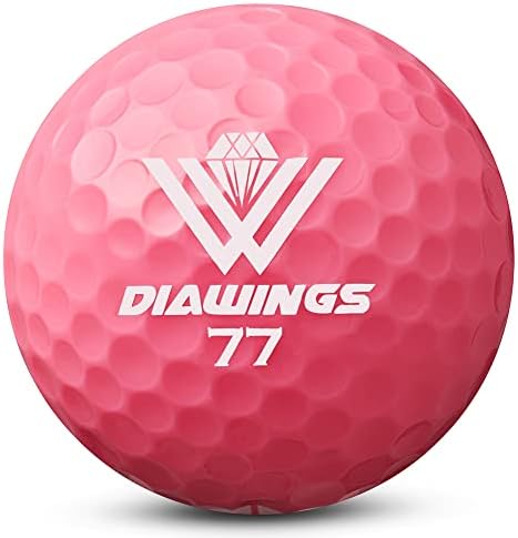 41H0egJi7XL. AC  - Diawings Max Distance Golf Balls for Maximum Distance, Anti Slice, Low Spin, Straight Shots | Half Dozen X 2, 12 Balls | White, Pink, Orange, Yellow