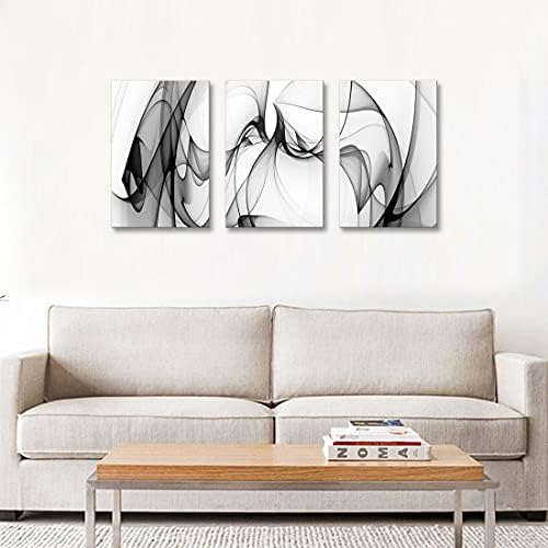 41bdo5FwCfL. AC  - Black and White Abstract Line Art Canvas Print Painting Modern Wall Decor Artwork