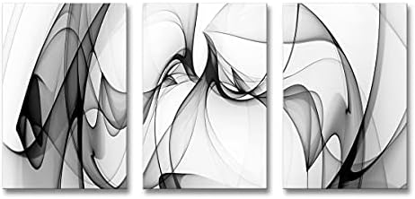41qEgJzfgUL. AC  - Black and White Abstract Line Art Canvas Print Painting Modern Wall Decor Artwork