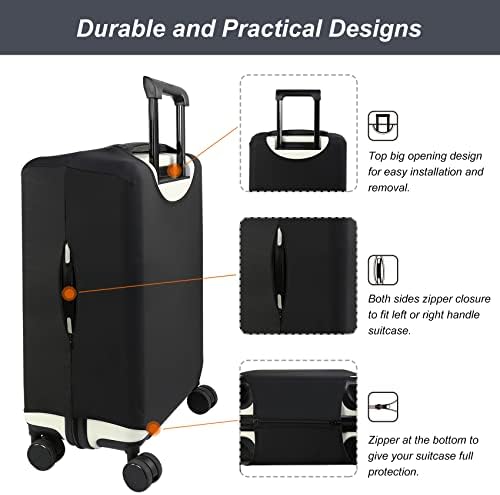 41rN346dzzL. AC  - MININOVA Travel Luggage Cover Suitcase Protector Fits 18-22 Inch Luggage, Black S