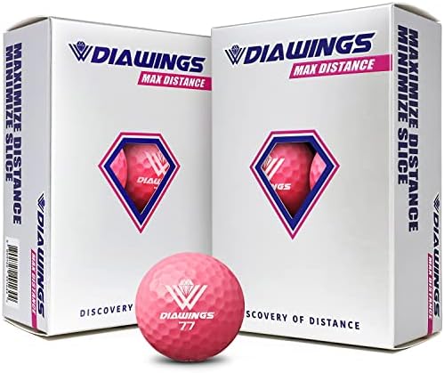 512tNhZBKlL. AC  - Diawings Max Distance Golf Balls for Maximum Distance, Anti Slice, Low Spin, Straight Shots | Half Dozen X 2, 12 Balls | White, Pink, Orange, Yellow
