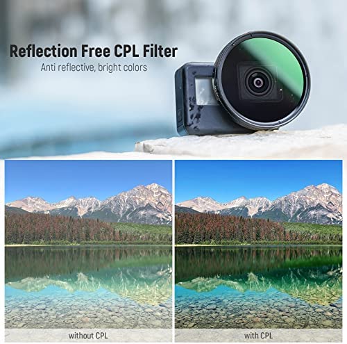 51OJKttkw9L. AC  - NEEWER 58mm Lens Filter Kit Compatible with GoPro Hero 8 7 6 5, Neutral Density Polarizer Filter Set, 4 ND Filters (ND4/ND8/ND16/ND32), CPL Filter, UV Filter, 2 Lens Caps&2 Adapter Rings