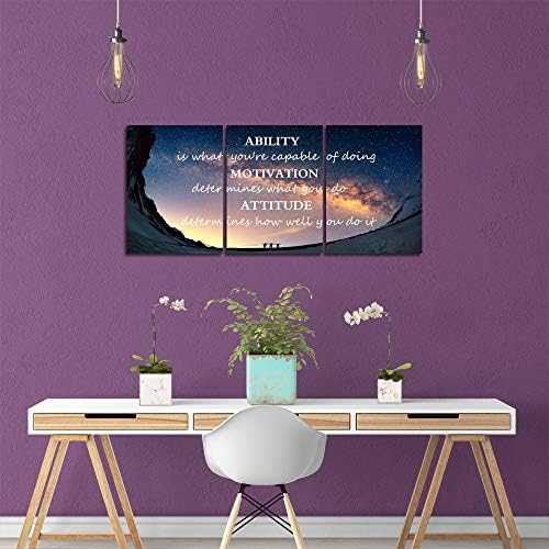 51U9CBULdRL. AC  - Yetaryy Motivational Quotes Canvas Wall Art Inspirational Ability Motivation Attitude Saying Words Posters Prints Entrepreneur Quote Home Office Bedroom Decor 3 Panels Ready to Hang - 36" W x 16" H