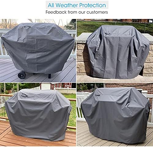 51bVh6u2ndL. AC  - Unicook Grill Cover 55 Inch, Heavy Duty Waterproof BBQ Cover, Fade Resistant BBQ Grill Cover , Compatible with Weber, Char-Broil, Nexgrill and More Grills, Protect Your Grill Like New, Grey