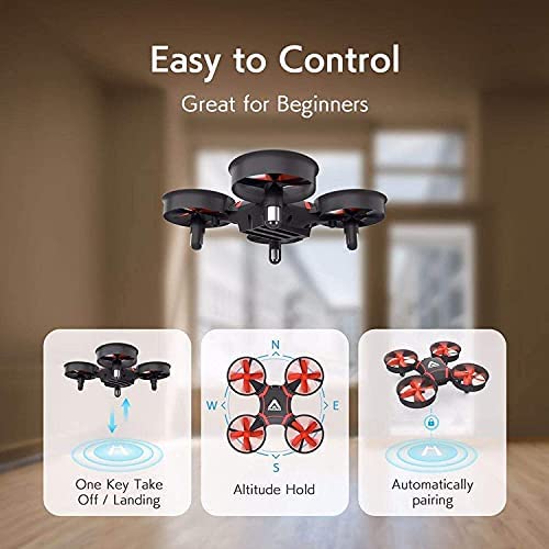 51bfflYgXES. AC  - ATTOP Mini Drone for Kids and Beginners-Easy Remote Control Drone, One Key Take Off, Auto-Pairing, Altitude Hold, Throw to Fly Kids Drone, Speed Adjustable Setting w/3 Batteries Kids Christmas Gift