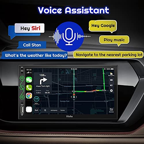 51gwDqITQGS. AC  - Double Din Radio Compatible with Apple Carplay & Android Auto, 7 InchesTouchscreen Car Stereo with Bluetooth, AM/FM Audio Receiver, Backup Camera, Voice Control, Mirror Link