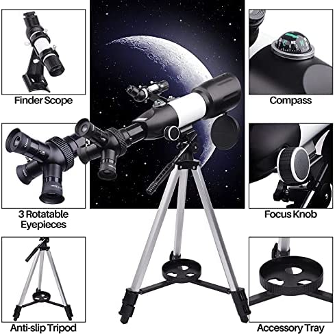 51nHktPFngS. AC  - BEBANG Telescope for Adults & Kids, 3 Rotatable Eyepieces 70mm Aperture 400mm Astronomical Refractor Telescopes for Beginners