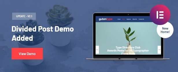 divided - Gutentype | 100% Gutenberg WordPress Theme for Modern Blog + Elementor