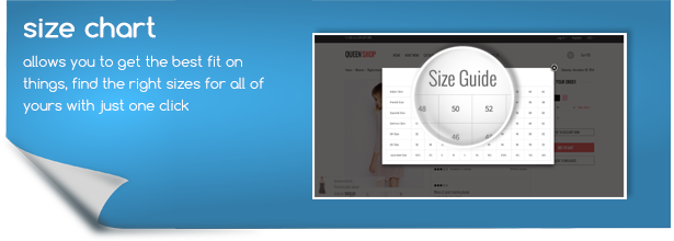 fea size chart - Queen - Responsive Shopify Sections Theme