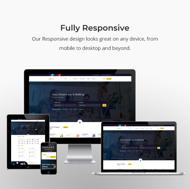 fully responsive - Nokri - Job Board WordPress Theme