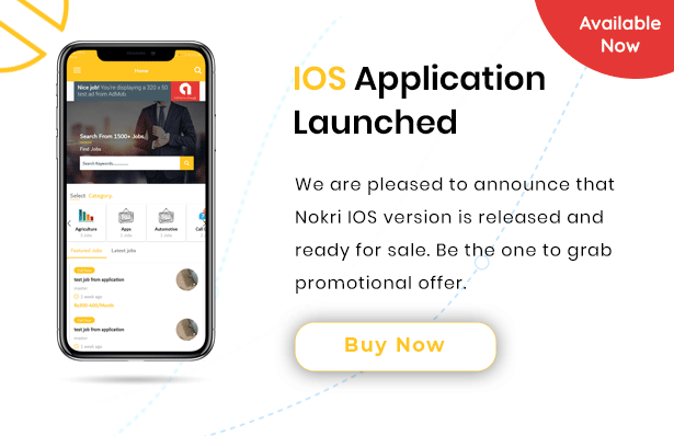 ios application launched - Nokri - Job Board WordPress Theme