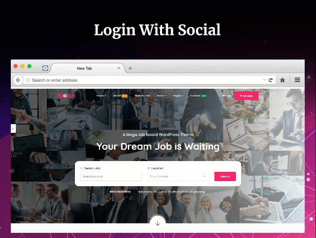 login - Nokri - Job Board WordPress Theme