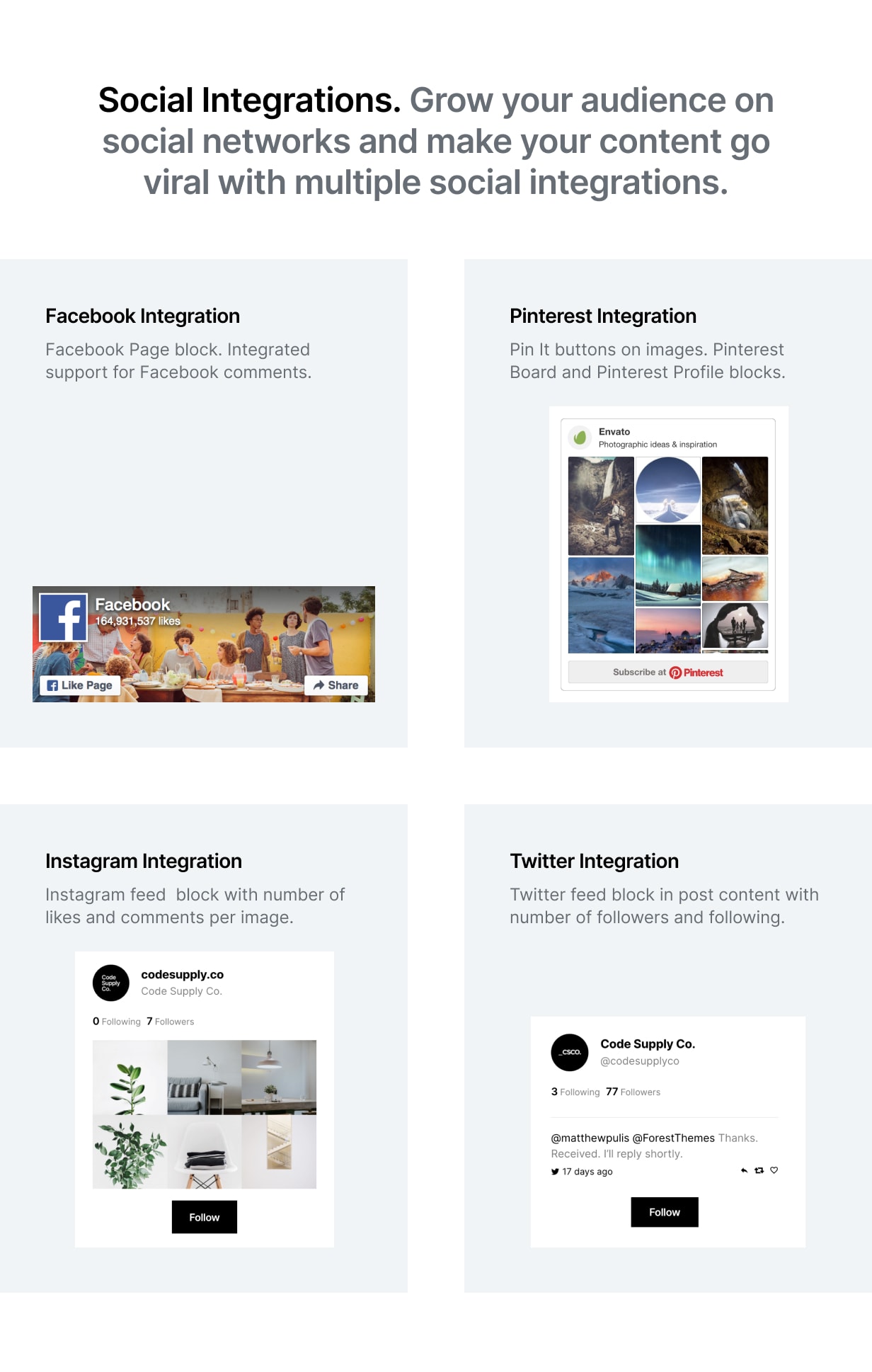 powerkit  social integrations - Newsblock - News & Magazine WordPress Theme with Dark Mode