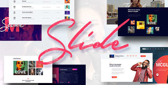 preview 1.  large preview - Slide - Music WordPress Theme