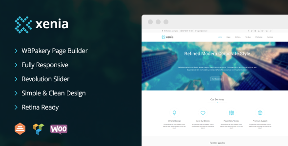 preview xenia wp.  large preview - Xenia - Refined WordPress Corporate Theme