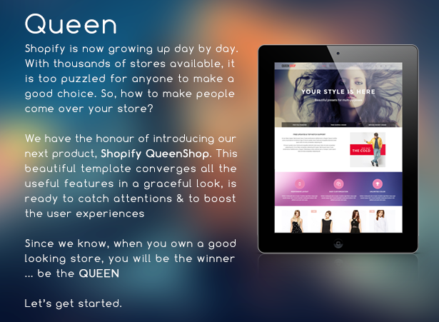 queen intro - Queen - Responsive Shopify Sections Theme