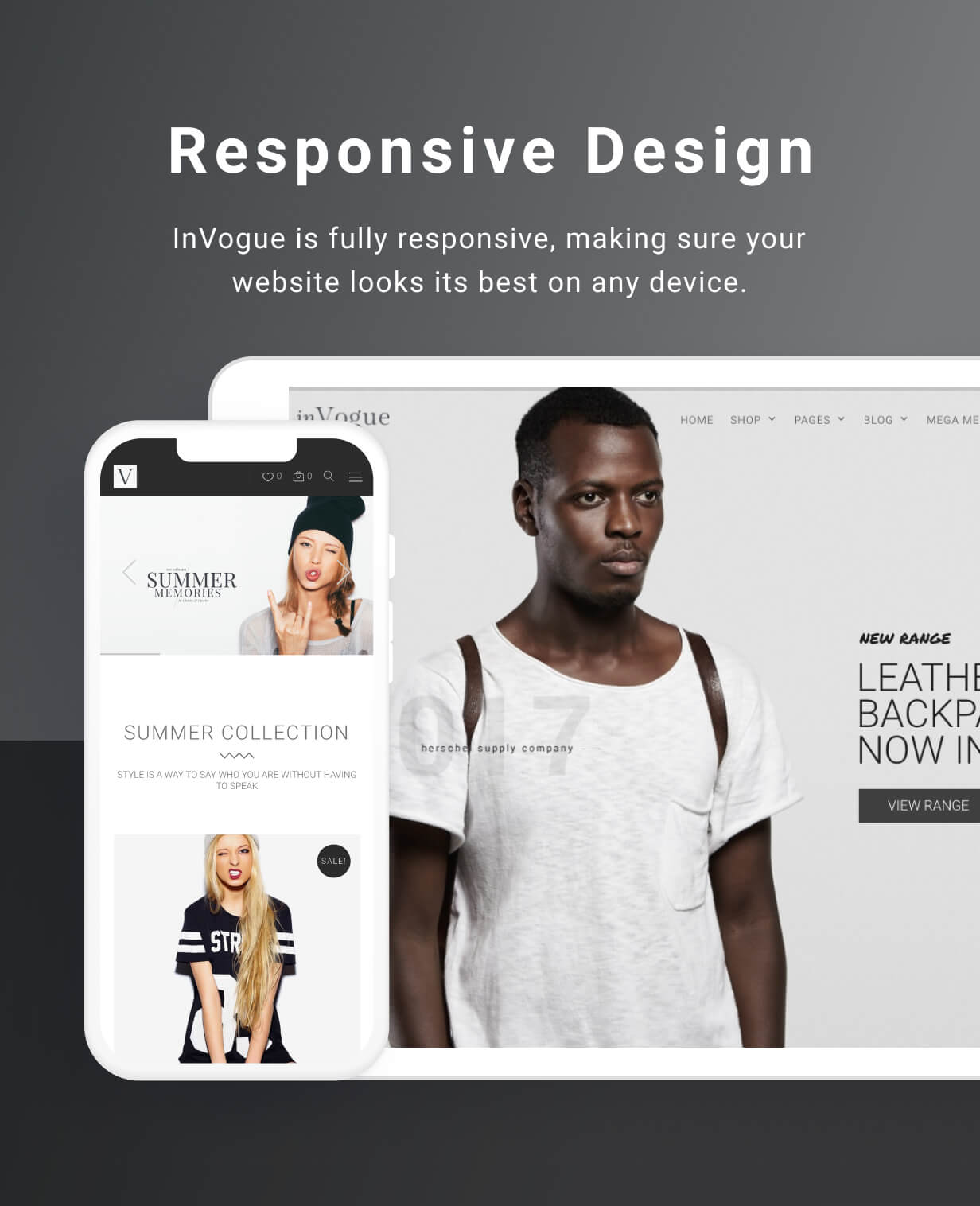 responsive - inVogue - WordPress Fashion Shopping Theme
