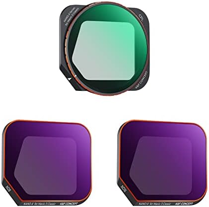 K&F Concept Mavic 3 Classic CPL ND Filters Kit-3 Pack, CPL ND8 ND16 Compatible with DJI Mavic 3 Classic Accessories