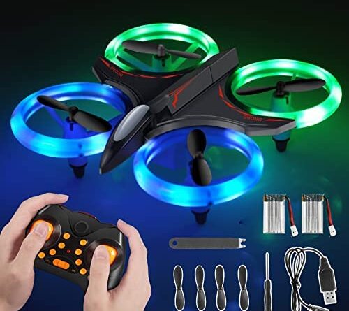 1681641601 51PZGtvwhHL. AC  500x445 - Mini Drone for Kids, RC Drone Quadcopter with LED Lights, Altitude Hold, Headless Mode, 3D Flip, Great Gift Toy for Boys and Girls-Black