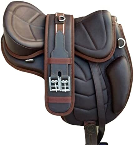 Equitack Softy Leather Freemax Treeless English Horse Saddle Tack & Leather Straps | Get 1 Matching Girth Size 10″ in to 20″ Inch Seat