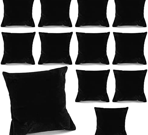 1682855888 41Tpp qw5SL. AC  488x445 - 12 Pack Velvet Bracelet Cushion Pillows for Watches and Bangles, Jewelry Display for Selling, Black (3 x 3 In)