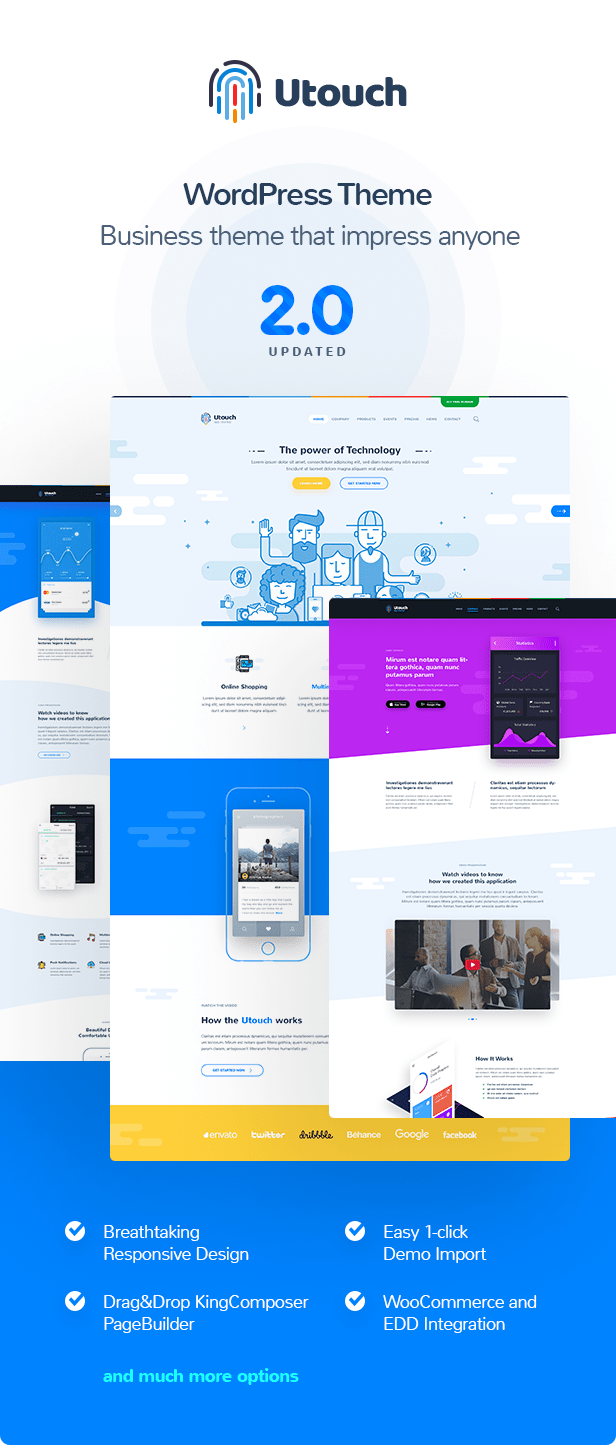 1 preview - Utouch - Multi-Purpose Business and Digital Technology WordPress Theme