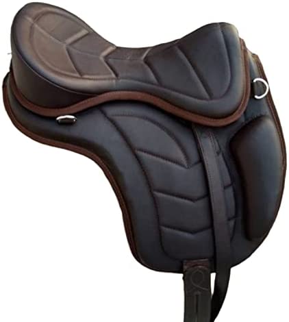 310CfarJ hL. AC  - Equitack Softy Leather Freemax Treeless English Horse Saddle Tack & Leather Straps | Get 1 Matching Girth Size 10" in to 20" Inch Seat