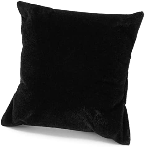 31IJD+y3aGL. AC  - 12 Pack Velvet Bracelet Cushion Pillows for Watches and Bangles, Jewelry Display for Selling, Black (3 x 3 In)