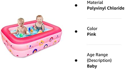 31ooZG4JxKL. AC  - Kiddie Pool Toys for 1 2 3 Year Old Girl Gifts, Inflatable Swimming Pools for Kids Toys Age 1-3 Years, Summer Water Kiddy Baby Pools Ball Pit for Toddlers 1-4 as Bathtub for Backyard Outdoor Indoor