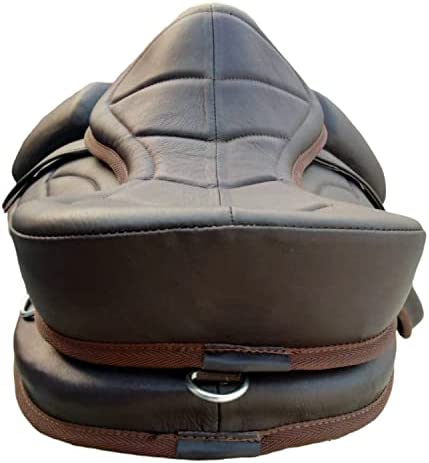 411wxumUTCL. AC  - Equitack Softy Leather Freemax Treeless English Horse Saddle Tack & Leather Straps | Get 1 Matching Girth Size 10" in to 20" Inch Seat