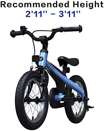 412rhwk0sHL. AC  - Segway Ninebot 14" Kids Bike Ages 2-7, w/Training Wheels, Full Safety Chain Guard, Shock Absorbing Tires and Dual Braking System - Pink & Blue