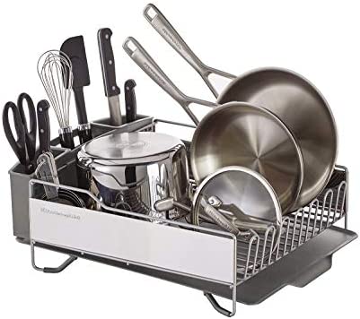 418Lny0Co0L. AC  - KitchenAid Full Size Dish Rack, Light Grey