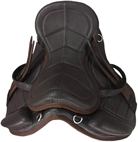41QWnYAC98L. AC  - Equitack Softy Leather Freemax Treeless English Horse Saddle Tack & Leather Straps | Get 1 Matching Girth Size 10" in to 20" Inch Seat