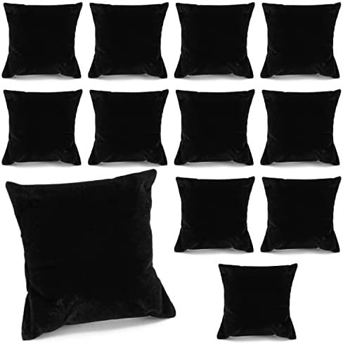 41Tpp qw5SL. AC  - 12 Pack Velvet Bracelet Cushion Pillows for Watches and Bangles, Jewelry Display for Selling, Black (3 x 3 In)