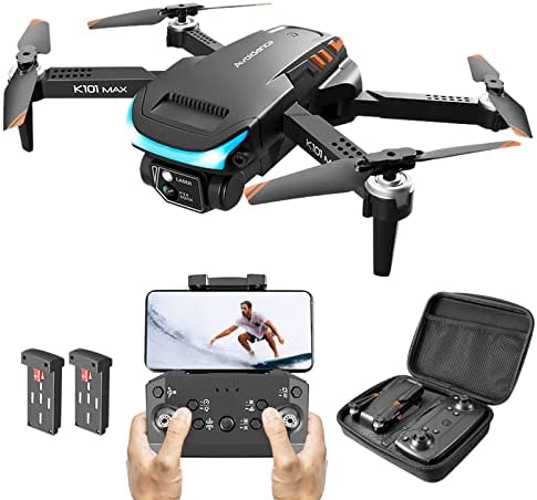 Drone with Camera for Kids Beginners Adults 1080P HD FPV Camera, Remote Control Helicopter Toys Gifts for Boys Girls, Altitude Hold, One Key Landing, Obstacle Avoidance, Speed Adjustment, Headless Mode, 3D Flips, 2 Modular Batteries