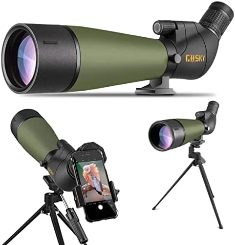 41yUMOhrYdL. AC  - Gosky Updated 20-60x80 Spotting Scopes with Tripod, Carrying Bag and Quick Phone Holder - BAK4 High Definition Waterproof Spotter Scope for Bird Watching Wildlife Scenery1