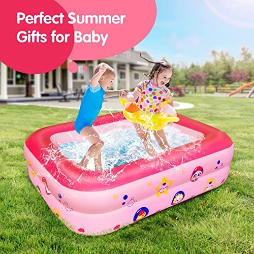 514TD1uh8wL. AC  - Kiddie Pool Toys for 1 2 3 Year Old Girl Gifts, Inflatable Swimming Pools for Kids Toys Age 1-3 Years, Summer Water Kiddy Baby Pools Ball Pit for Toddlers 1-4 as Bathtub for Backyard Outdoor Indoor