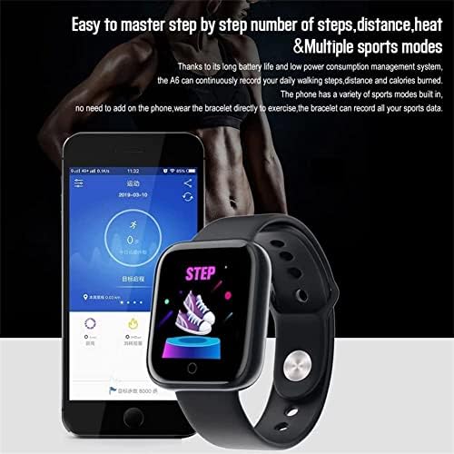 515Fi2Pa8hL. AC  - Smart Watch, 1.44" Touch Fitness Tracker,with Sport Smartwatch,Message Call Reminder Smart Watch for Women Kids Compatible with iOS Android -Black