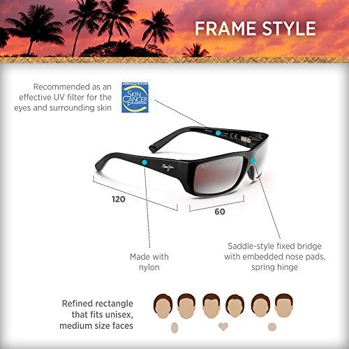 51AuQ3aBF8L. AC  - Maui Jim Men's and Women's Beaches Polarized Aviator Sunglasses