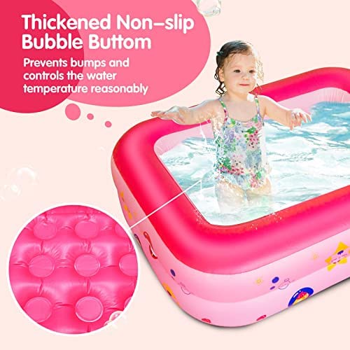 51CkfzegcKL. AC  - Kiddie Pool Toys for 1 2 3 Year Old Girl Gifts, Inflatable Swimming Pools for Kids Toys Age 1-3 Years, Summer Water Kiddy Baby Pools Ball Pit for Toddlers 1-4 as Bathtub for Backyard Outdoor Indoor