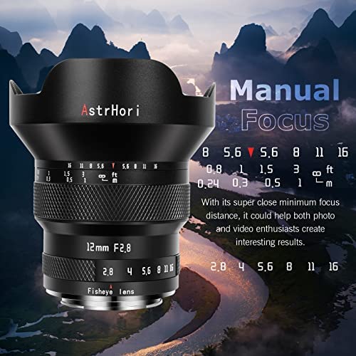 51REQ8JYfyL. AC  - AstrHori 12mm F2.8 Full-Frame Fisheye Lens, Compatible with Sony E-Mount Mirrorless Cameras A7 A7II A7III A7R A7RII A7RIII A7RIV A7S A7SII A7SIII A9 A7C A6400 A6000 A6600 A6100 A6500 A6300