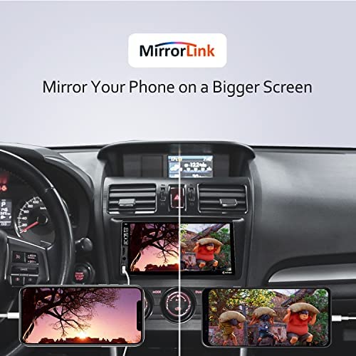 51SA2XV+7FL. AC  - Double Din Car Stereo Bluetooth - Corehan 7 Inch IPS Touch Screen Car Radio Multimedia Player with Complimentary Backup Camera Compatiable with Apple Carplay, Android Auto, Mirror Link