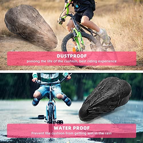 51SStqNe2VL. AC  - ANZOME Kids Gel Bike Seat Cushion Cover, 9"x6" Memory Foam Child Bike Seat Cover Extra Soft Small Bicycle Saddle Pad, Kids Bicycle Seat Cover with Water&Dust Resistant Cover