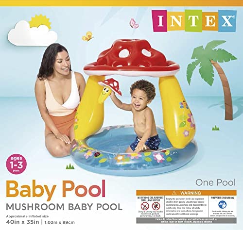 51ST4row2yL. AC  - Intex Mushroom baby Pool, 40" x 35", for Ages 1-3