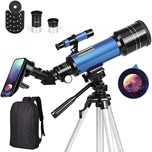 51fFWsc+d3L. AC  - Tuword Telescope for Beginners Adults Kids, 70mm Aperture 400mm AZ Mount Astronomical Refracting Telescope Adjustable(17.7-35.4In) Portable Travel Telescopes with Backpack, Phone Adapter